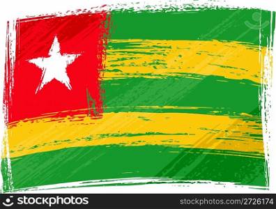 Grunge Togo flag