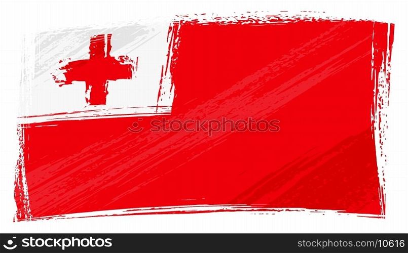 Grunge Tonga flag