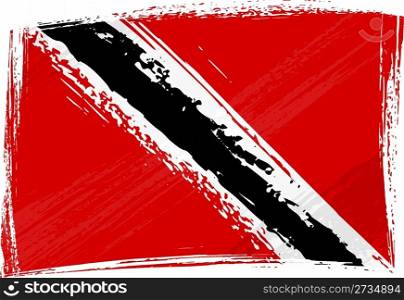 Grunge Trinidad and Tobago flag