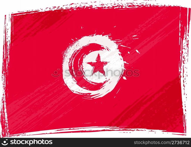 Grunge Tunisia flag