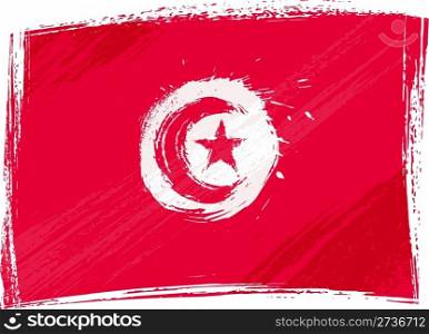 Grunge Tunisia flag