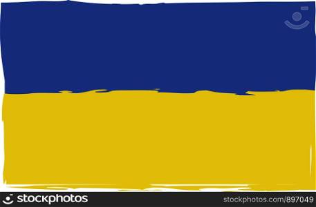 Grunge UKRAINE flag or banner vector illustration