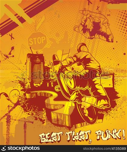 grunge urban background vector illustration