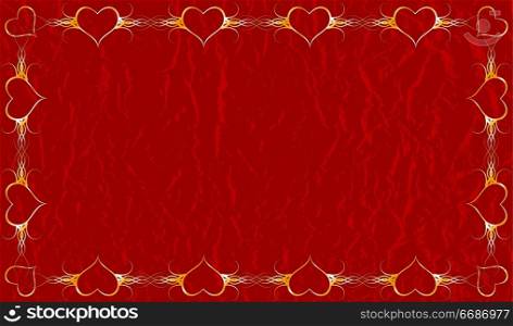 Grunge valentines background, vector