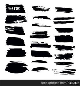 Grunge vector set with ink brushes. Abstract design elements collection. Hand drawn collection. Grunge vector set with ink brushes. Abstract design elements collection. Hand drawn collection.