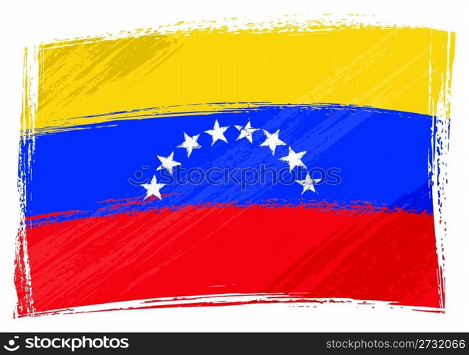 Grunge Venezuela flag