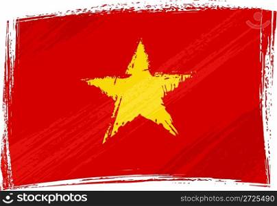Grunge Vietnam flag