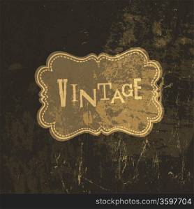 Grunge vintage card template. Vector