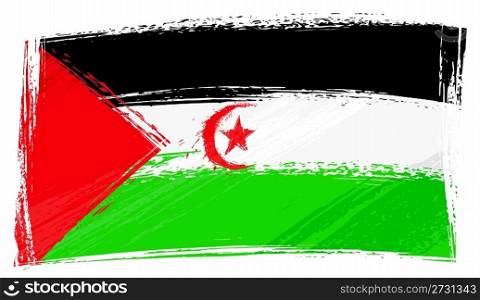 Grunge Western Sahara flag