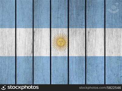 Grunge Wooden Flag Of Argentine