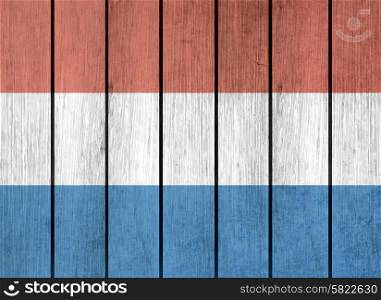 Grunge Wooden Flag Of Netherlands