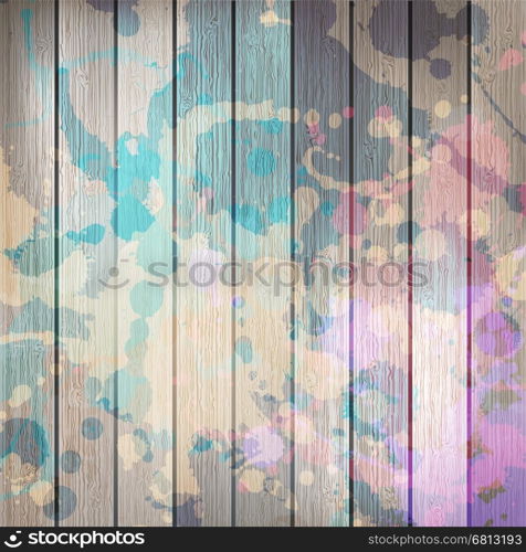 Grunge wooden with paint splashes template. plus EPS10 vector file. Wooden with paint splashes template. plus EPS10