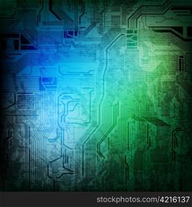 Grungy circuit background. Eps10 vector