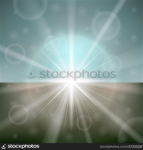 Grungy colored sunrise vector background. EPS10 file.