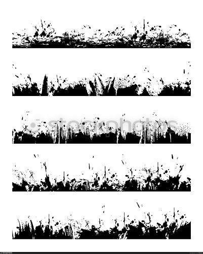 Grungy frame border with paint splatters. Ink blob, splash and spots lines, dirt or mud drops, brush stroke with dripping, smeared black paint stains vector. Divider grunge design element. Grungy frame border with paint splatters vector