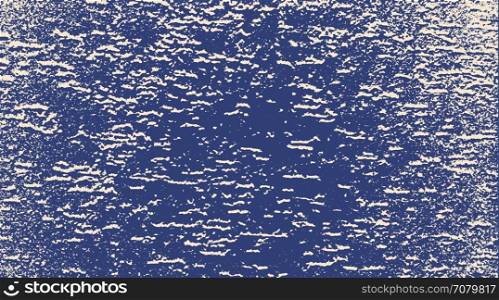 Grungy rough wallpaper. Grunge texture blue background. Vector illustration. Aged abstract surface. Decorative structured fabric.
