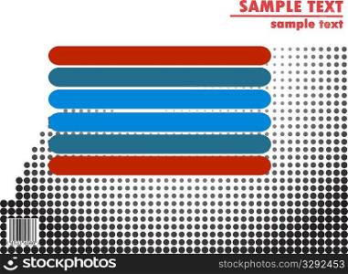 Grungy vector design of dots with barcode