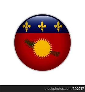 Guadeloupe flag on button