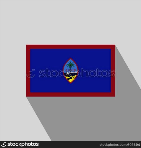 Guam flag Long Shadow design vector