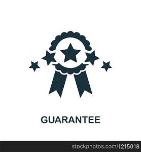 Guarantee vector icon illustration. Creative sign from quality control icons collection. Filled flat Guarantee icon for computer and mobile. Symbol, logo vector graphics.. Guarantee vector icon symbol. Creative sign from quality control icons collection. Filled flat Guarantee icon for computer and mobile
