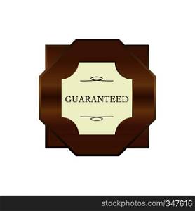 Guaranteed label in simple style on a white background. Guaranteed label in simple style