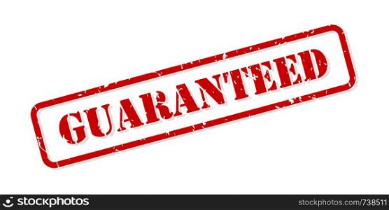 Guaranteed red rubber stamp vector isolated