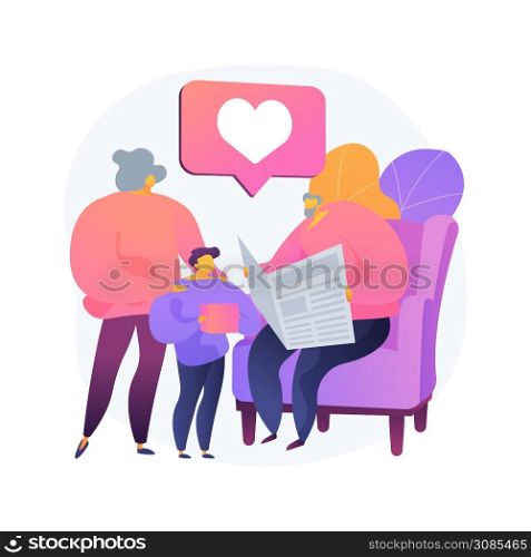 Guardianship abstract concept vector illustration. Child custody, legal guardian authority, stepfather stepmother, foster care parent, family lawyer, happy parenting, adoption abstract metaphor.. Guardianship abstract concept vector illustration.