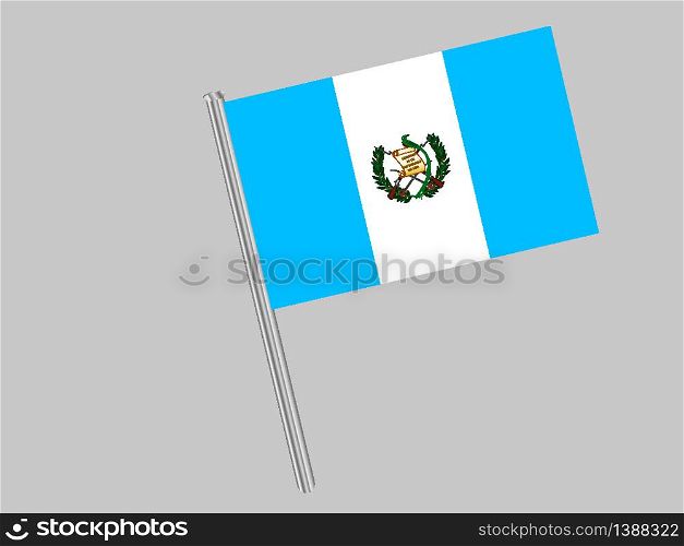 Guatemala National flag. original color and proportion. Simply vector illustration background, from all world countries flag set for design, education, icon, icon, isolated object and symbol for data visualisation