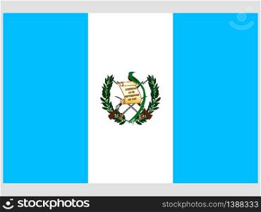 Guatemala National flag. original color and proportion. Simply vector illustration background, from all world countries flag set for design, education, icon, icon, isolated object and symbol for data visualisation