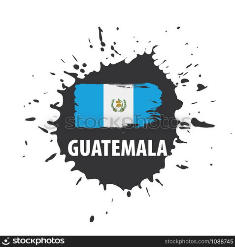 Guatemala national flag, vector illustration on a white background. Guatemala flag, vector illustration on a white background