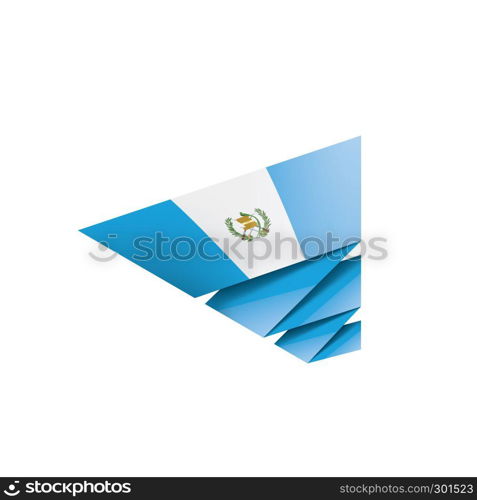 Guatemala national flag, vector illustration on a white background. Guatemala flag, vector illustration on a white background