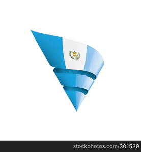 Guatemala national flag, vector illustration on a white background. Guatemala flag, vector illustration on a white background