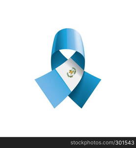 Guatemala national flag, vector illustration on a white background. Guatemala flag, vector illustration on a white background