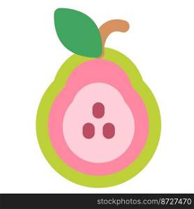 Guava fruit rich in dietary fiber and vitamin C.