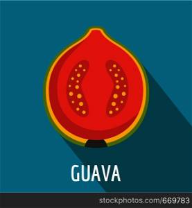 Guava icon. Flat illustration of guava vector icon for web. Guava icon, flat style