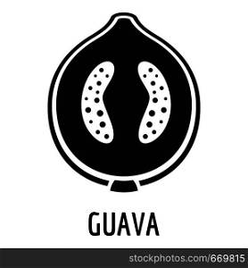 Guava icon. Simple illustration of guava vector icon for web. Guava icon, simple style.