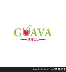 Guava juice logo template vector icon design
