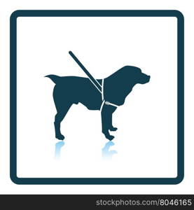 Gude dog icon. Shadow reflection design. Vector illustration.