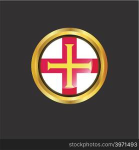 Guernsey flag Golden button
