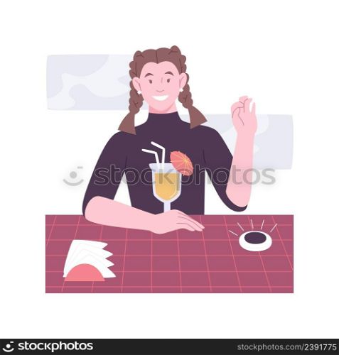 Guest call system isolated cartoon vector illustrations. Customer waiting for his food order with restaurant pager, bell rings, modern guest call system in cafe, smart retail vector cartoon.. Guest call system isolated cartoon vector illustrations.