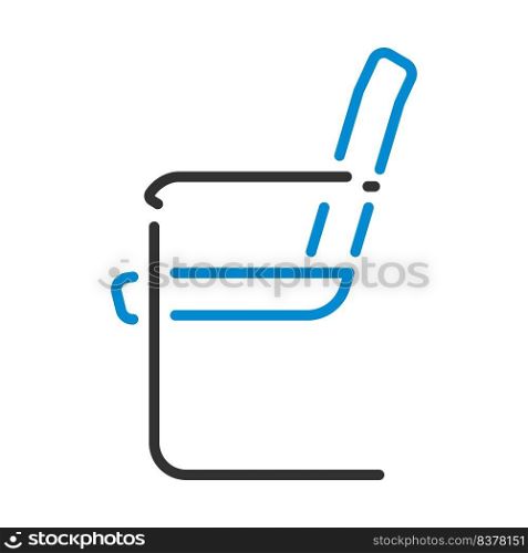 Guest Office Chair Icon. Editable Bold Outline With Color Fill Design. Vector Illustration.