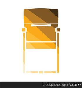 Guest office chair icon. Flat color design. Vector illustration.