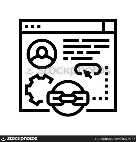 guest post service line icon vector. guest post service sign. isolated contour symbol black illustration. guest post service line icon vector illustration