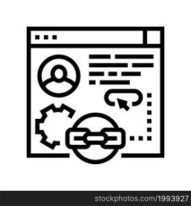 guest post service line icon vector. guest post service sign. isolated contour symbol black illustration. guest post service line icon vector illustration