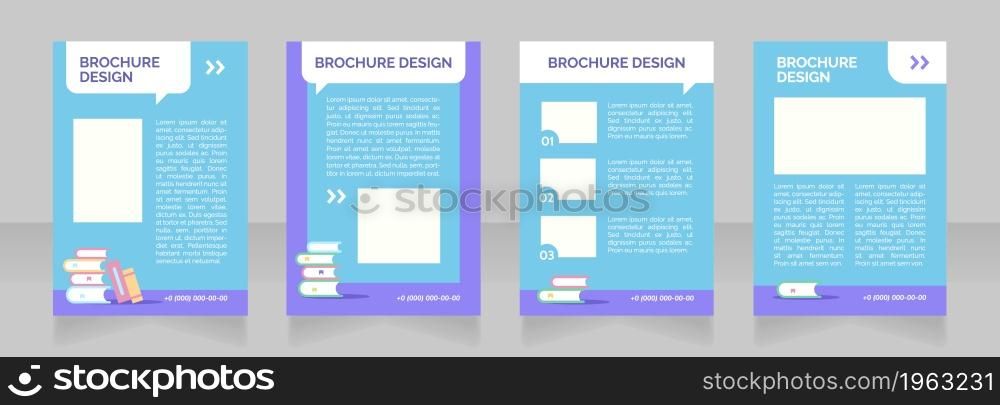 Guidance for higher secondary students blank brochure layout design. Vertical poster template set with empty copy space for text. Premade corporate reports collection. Editable flyer paper pages. Guidance for higher secondary students blank brochure layout design