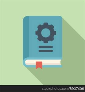 Guide book icon flat vector. Manual paper. Report help. Guide book icon flat vector. Manual paper