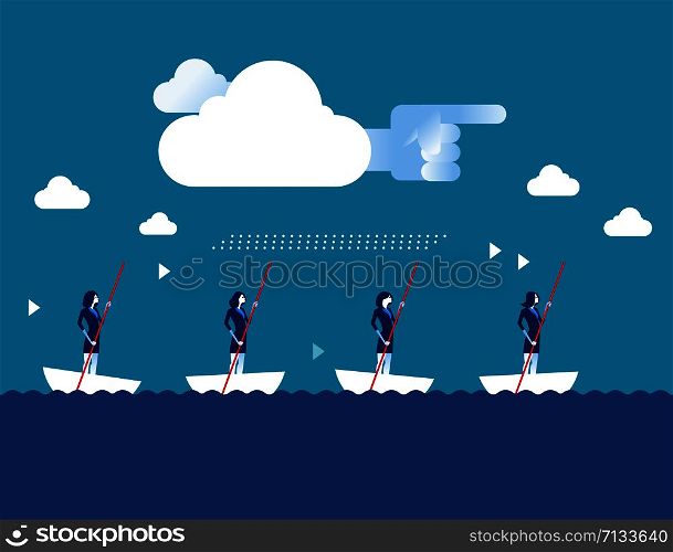 Guide. Business and direction. Concept business business vector illustration.