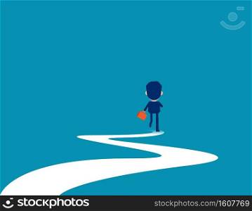 Guide direction. Opportunity concept. Flat business cartoon character style design.  