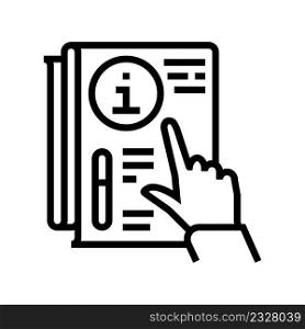 guide information line icon vector. guide information sign. isolated contour symbol black illustration. guide information line icon vector illustration