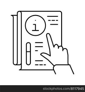 guide information line icon vector. guide information sign. isolated contour symbol black illustration. guide information line icon vector illustration